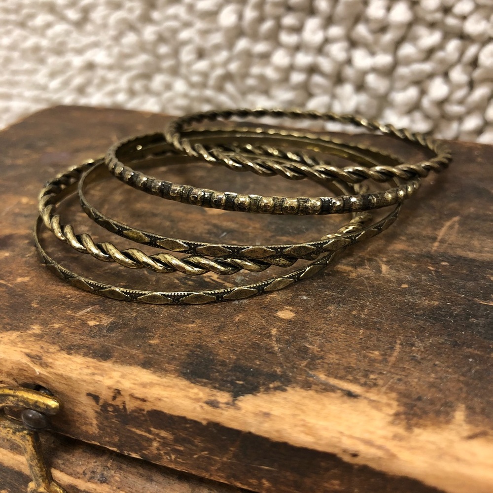 Vintage Gold Bangle Bracelets